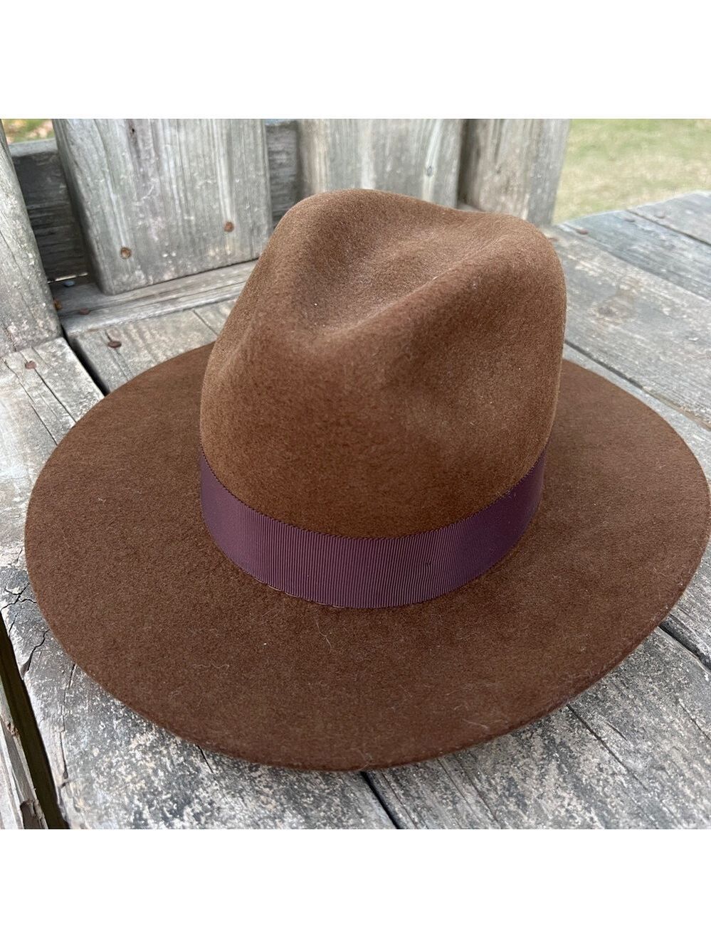 Banana Republic Hampui Banded Handfold Hat Wool Fedora New With Tags